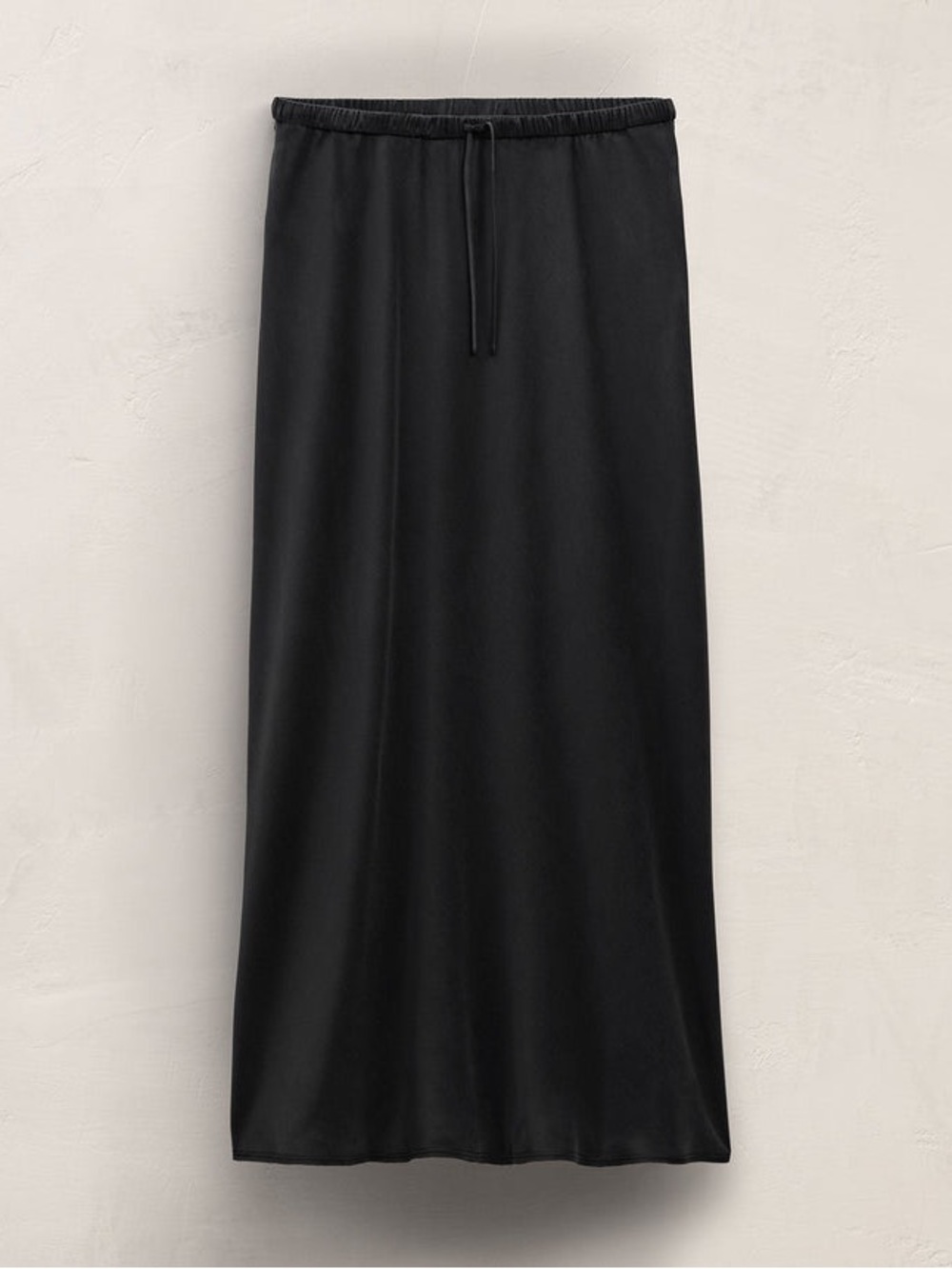 JAMES PERSE SILK CHARMEUSE DRAWSTRING SKIRT